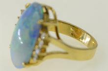 Load image into Gallery viewer, 18K Massive Opal VS Diamond Statement Cocktail Ring Yellow Gold