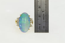 Load image into Gallery viewer, 18K Massive Opal VS Diamond Statement Cocktail Ring Yellow Gold
