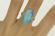 Load image into Gallery viewer, 18K Massive Opal VS Diamond Statement Cocktail Ring Yellow Gold