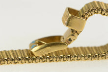Load image into Gallery viewer, 18K Victorian Turquoise Mesh Belt Buckle Chain Ring Yellow Gold