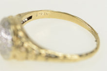 Load image into Gallery viewer, 14K Art Deco Diamond Cluster Promise Engagement Ring Yellow Gold