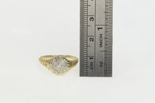 Load image into Gallery viewer, 14K Art Deco Diamond Cluster Promise Engagement Ring Yellow Gold