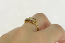 Load image into Gallery viewer, 18K 1913 1.10Ctw OEC Diamond Sapphire Ruby Band Ring Yellow Gold