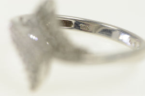 10K 0.25 Ctw Pave Diamond Encrusted Bypass Ring White Gold