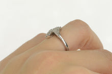 Load image into Gallery viewer, 10K 0.25 Ctw Pave Diamond Encrusted Bypass Ring White Gold