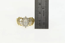 Load image into Gallery viewer, 14K 1.61 Ctw Marquise Diamond Halo Engagement Ring Yellow Gold