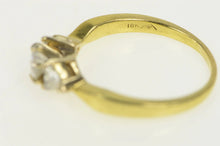 Load image into Gallery viewer, 18K 1.30 Ctw VS Round Trillion Diamond Engagement Ring Yellow Gold