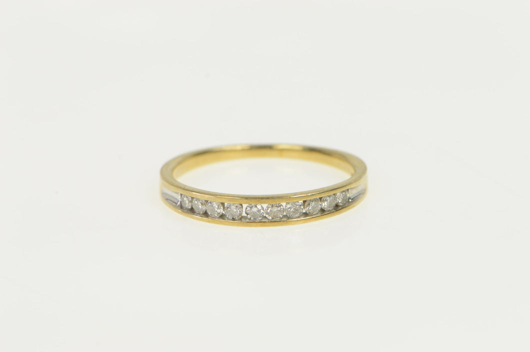 14K 0.35 Ctw Diamond Classic Wedding Band Ring Yellow Gold