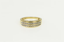 Load image into Gallery viewer, 10K Diamond Tiered Wedding Band I Love You Ring Yellow Gold