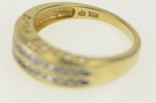 Load image into Gallery viewer, 10K Diamond Tiered Wedding Band I Love You Ring Yellow Gold
