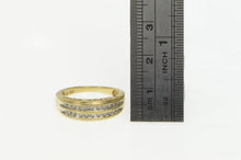 Load image into Gallery viewer, 10K Diamond Tiered Wedding Band I Love You Ring Yellow Gold