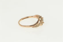 Load image into Gallery viewer, 10K 0.35 Ctw Marquise Diamond Halo Bypass Ring Rose Gold
