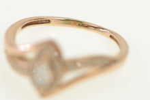 Load image into Gallery viewer, 10K 0.35 Ctw Marquise Diamond Halo Bypass Ring Rose Gold