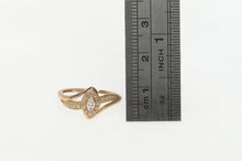 Load image into Gallery viewer, 10K 0.35 Ctw Marquise Diamond Halo Bypass Ring Rose Gold