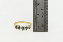 Load image into Gallery viewer, 14K Marquise Sapphire Diamond Accent Vintage Ring Yellow Gold