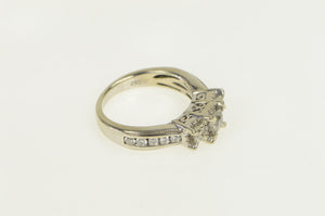 14K 1.00 Ctw Princess Diamond Engagement Ring White Gold