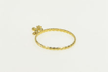 Load image into Gallery viewer, 18K Fleur De Lis Dangle Charm Statement Ring Yellow Gold