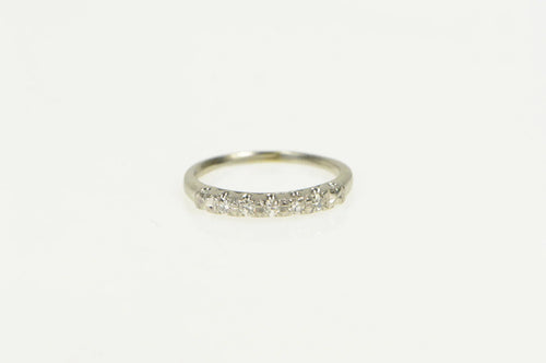 18K 1940's Diamond Classic Vintage Wedding Band Ring White Gold