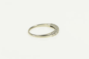 18K 1940's Diamond Classic Vintage Wedding Band Ring White Gold
