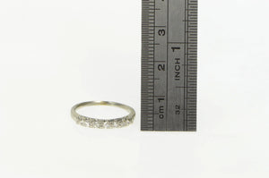 18K 1940's Diamond Classic Vintage Wedding Band Ring White Gold