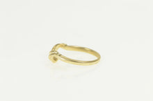 Load image into Gallery viewer, 14K Grooved Chevron Curved Wedding Band Ring Yellow Gold