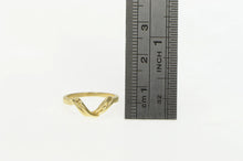 Load image into Gallery viewer, 14K Grooved Chevron Curved Wedding Band Ring Yellow Gold