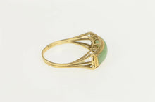 Load image into Gallery viewer, 14K 1960&#39;s Squared Jade Inlay Statement Ring Yellow Gold