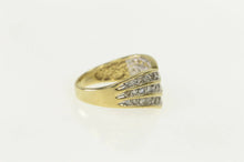 Load image into Gallery viewer, 10K 0.50 Ctw Diamond Chevron Tiered Row Band Ring Yellow Gold