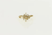 Load image into Gallery viewer, 14K 0.50 Ctw Diamond Cluster Engagement Ring Yellow Gold