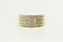 Load image into Gallery viewer, 10K 0.80 Ctw Diamond Tiered Statement Band Ring Yellow Gold