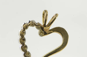 10K Diamond Classic Heart Love Symbol Pendant Yellow Gold