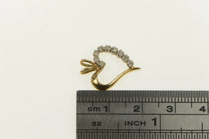 10K Diamond Classic Heart Love Symbol Pendant Yellow Gold