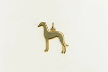Load image into Gallery viewer, 14K Greyhound Dog Breed Silhouette Animal Charm/Pendant Yellow Gold