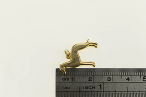 14K Greyhound Dog Breed Silhouette Animal Charm/Pendant Yellow Gold