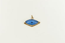 Load image into Gallery viewer, 14K Vintage Handmade Nazar Evil Eye Blue Glass Charm/Pendant Yellow Gold