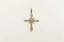 Load image into Gallery viewer, 14K 1.38 Ctw Diamond Cross Christian Faith Pendant Yellow Gold