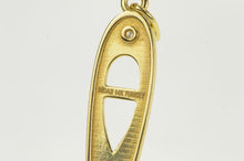 Load image into Gallery viewer, 14K Diamond Geometric Abstract Teardrop Charm/Pendant Yellow Gold