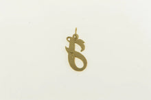 Load image into Gallery viewer, 14K F Cursive Letter Initial Name Monogram Charm/Pendant Yellow Gold