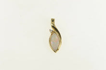 Load image into Gallery viewer, 14K Marquise Opal Diamond Accent Vintage Pendant Yellow Gold