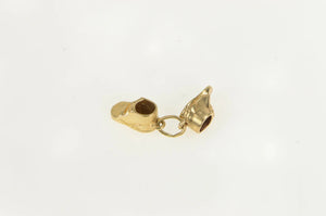 14K 3D Baby Shoe Bootie Sneaker Vintage Charm/Pendant Yellow Gold