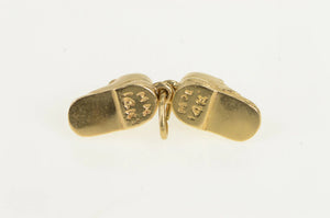 14K 3D Baby Shoe Bootie Sneaker Vintage Charm/Pendant Yellow Gold