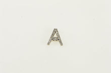 Load image into Gallery viewer, 14K Diamond Encrusted Letter A Monogram Charm/Pendant White Gold