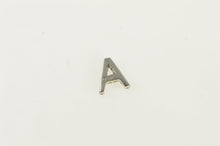 Load image into Gallery viewer, 14K Diamond Encrusted Letter A Monogram Charm/Pendant White Gold
