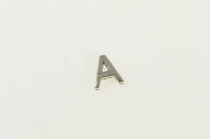 14K Diamond Encrusted Letter A Monogram Charm/Pendant White Gold