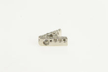 Load image into Gallery viewer, 14K Diamond Encrusted Letter A Monogram Charm/Pendant White Gold