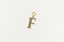 Load image into Gallery viewer, 14K F Monogram Letter Name Initial Charm/Pendant Yellow Gold