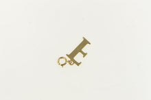 Load image into Gallery viewer, 14K F Monogram Letter Name Initial Charm/Pendant Yellow Gold