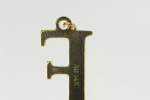 Load image into Gallery viewer, 14K F Monogram Letter Name Initial Charm/Pendant Yellow Gold