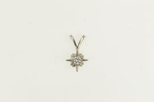 Load image into Gallery viewer, 14K 1940&#39;s Diamond Solitaire Star Vintage Pendant White Gold