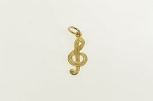 Load image into Gallery viewer, 14K Treble Clef Music Symbol Musician Charm/Pendant Yellow Gold